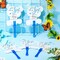 50 Bear Baby Shower Fans – Handheld Party Favors, Gender Reveal Decor (Blue)